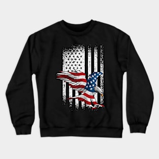 American Flag Eagle 4Th Of July Independence Day Patriotic Crewneck Sweatshirt